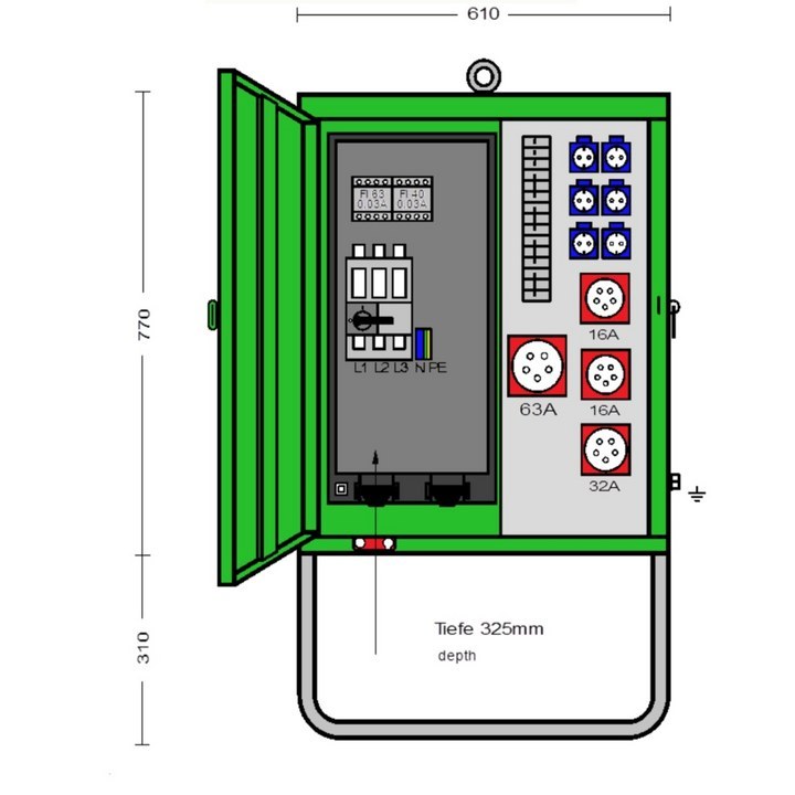 Elektro-Verteiler-Schrank Elektra Typ AV EV 63/3211